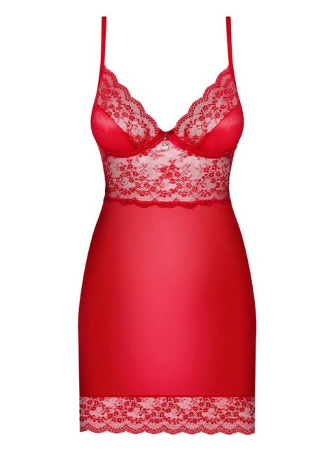 Gorset Lovica z stringami Obsessive czerwony XXL
