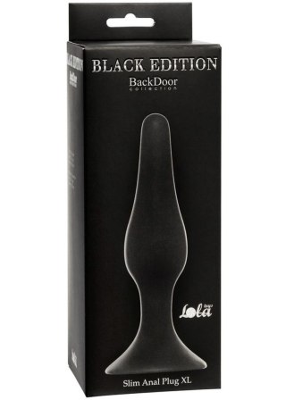 Korek analny Slim XL Lola Toys silikonowy czarny 155 cm