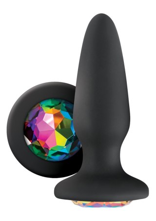 Korek analny silikonowy Glams Gem Plug czarny 10.5 cm NS Novelties