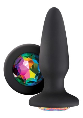Korek analny silikonowy Glams Gem Plug czarny 10.5 cm NS Novelties