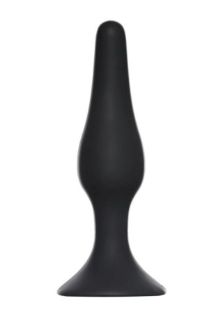 Korek analny silikonowy Slim Medium Lola Toys czarny 11,5 cm