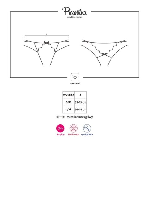 Koronkowe stringi otwarte Picantina Obsessive L/XL