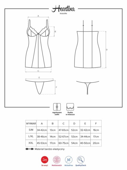 Koszulka Heartina Obsessive czerwona z stringami L XL