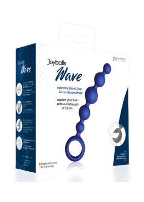 Kulki analne Joyballs Wave JoyDivision niebieskie 17,5 cm