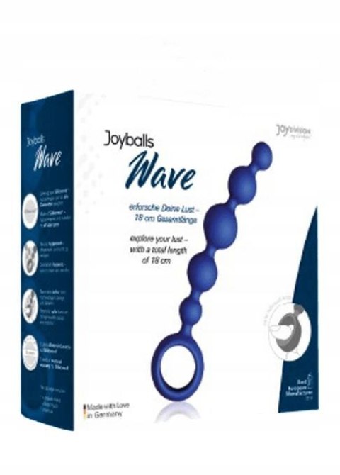 Kulki analne Joyballs Wave JoyDivision niebieskie 17,5 cm