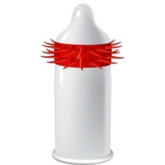 Prezerwatywy z wypustkami Egzo Hot Red czerwone