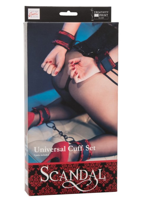 Kajdanki uniwersalne Scandal Calexotics czarne 35 cm