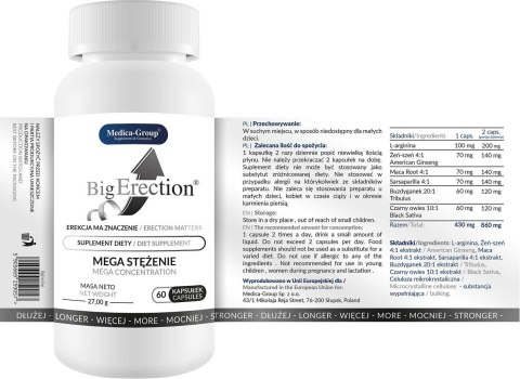 Kapsułki Big Erection Medica na erekcję 60 szt