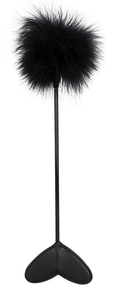 Różdżka z piórkiem i serduszkiem Bad Kitty czarna 25 cm