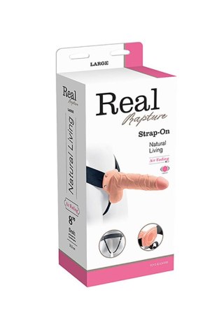 Wibrująca proteza penisa Real Rapture z jądrami 20.5 cm