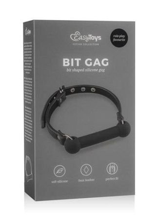 Knebel silikonowy EasyToys bit czarny 56 cm