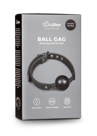 Knebel z kulką PVC EasyToys regulowany czarny