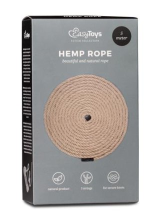 Konopna lina do bondage EasyToys brązowa 5m