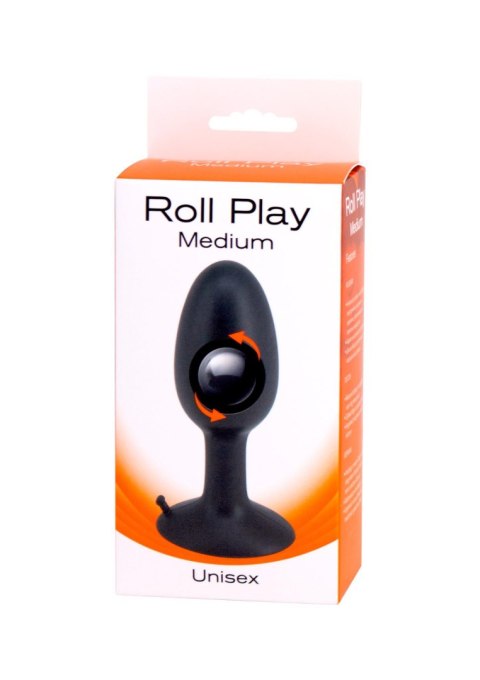 Korek analny silikonowy Roll Play Medium czarny 10 cm