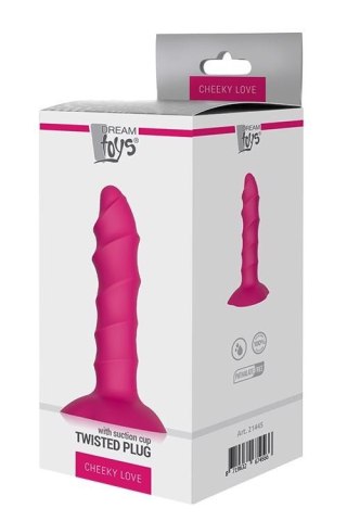 Korek analny skręcony silikonowy Cheeky Love z przyssawką 17 cm