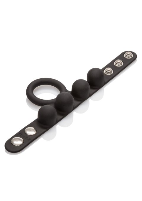 Pierścień ball stretcher Calexotics silikonowy średni czarny