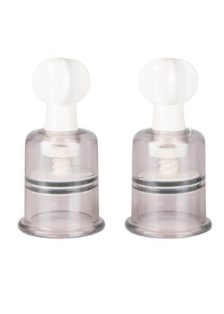 Pompki ssące na sutki i łechtaczkę EasyToys Medium transparentne 2 szt
