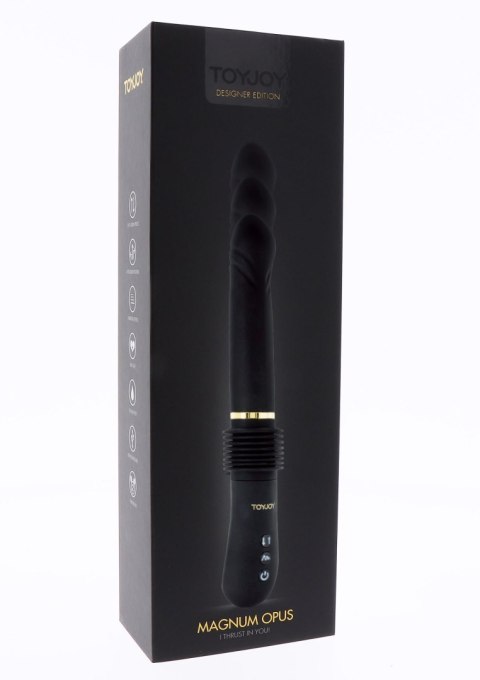 Wibrator pchający Magnum Opus ToyJoy czarny 31 cm USB