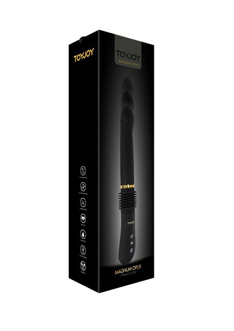 Wibrator pchający Magnum Opus ToyJoy czarny 31 cm USB