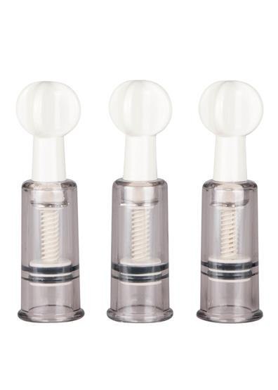Zestaw pompek na sutki i łechtaczkę EasyToys przezroczysty 3 szt 10 cm