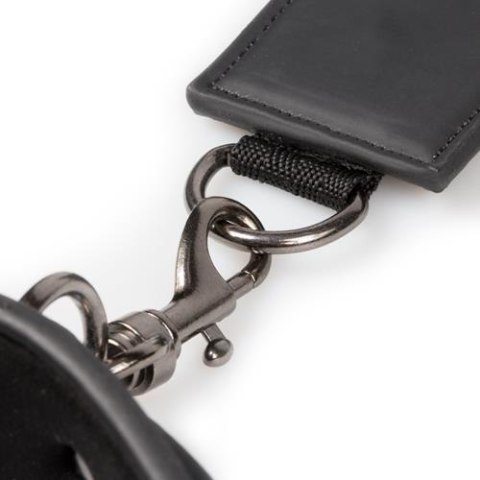 Zestaw uprzęży z kajdankami EasyToys czarny ze skóry syntetycznej