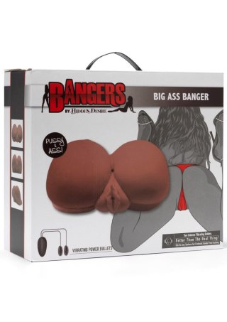 Masturbator Big Ass Banger wibrujący brązowy Hidden Desire