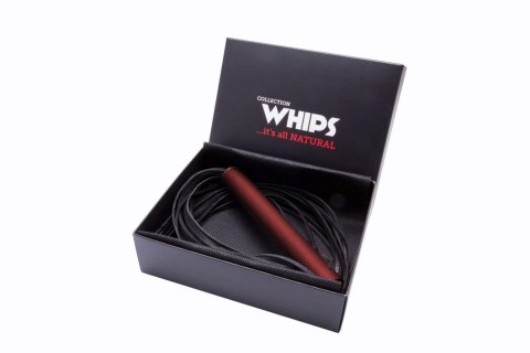 Pejcz mały skórzany Whips czerwony 60 cm