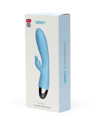 Wibrator króliczek Leten Faye 2 turkusowy akumulatorowy 19 cm