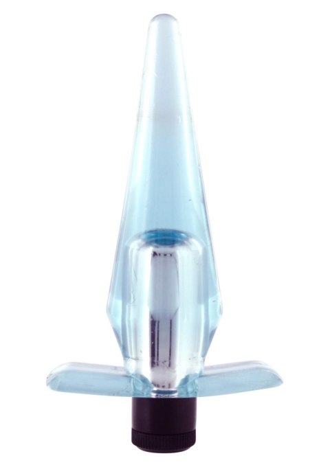 Kompaktowy wibrujący korek analny transparentny 11 cm Seven Creations