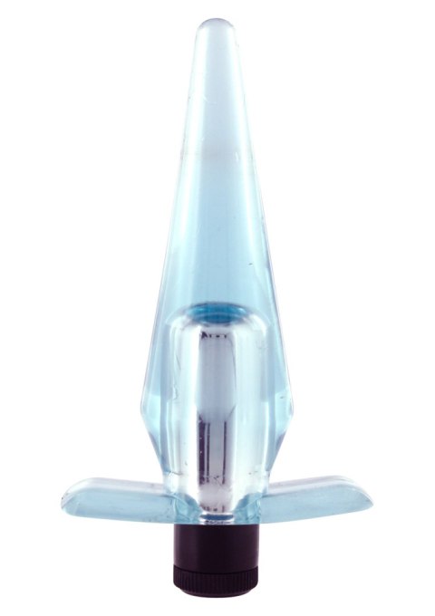 Kompaktowy wibrujący korek analny transparentny 11 cm Seven Creations