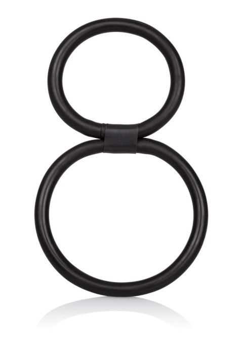 Pierścień erekcyjny gumowy Quick Release Double Helix czarny 6 cm