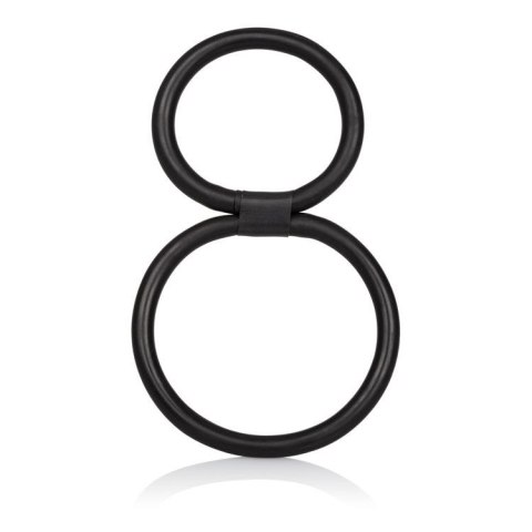 Pierścień erekcyjny gumowy Quick Release Double Helix czarny 6 cm