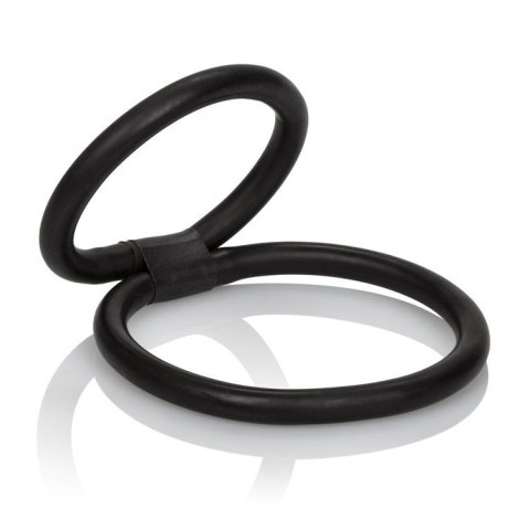 Pierścień erekcyjny gumowy Quick Release Double Helix czarny 6 cm