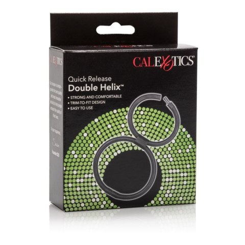 Pierścień erekcyjny gumowy Quick Release Double Helix czarny 6 cm