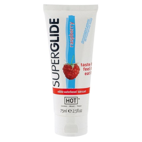 Żel poślizgowy jadalny malinowy Hot Superglide 75ml