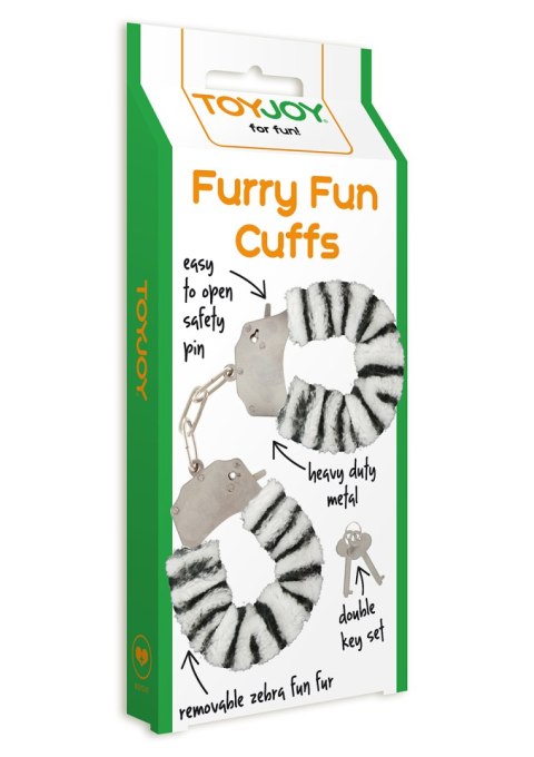 Kajdanki futrzane ToyJoy wielokolorowe
