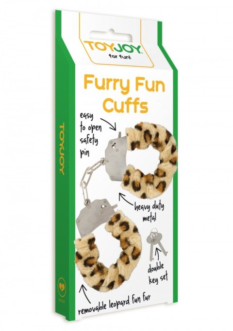 Kajdanki piórkowe regulowane ToyJoy Leopard