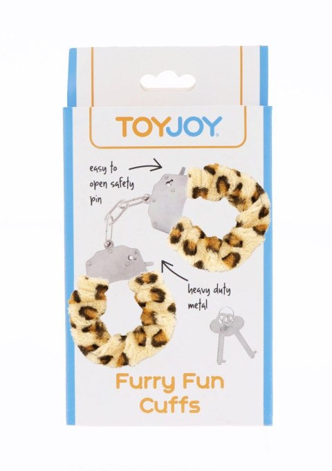 Kajdanki piórkowe regulowane ToyJoy Leopard