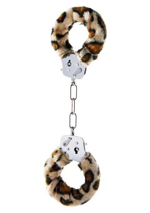 Kajdanki piórkowe regulowane ToyJoy Leopard