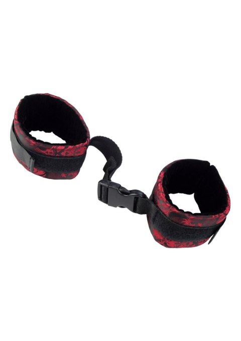Kajdanki regulowane aksamitne Scandal Control Cuffs Calexotics czarny