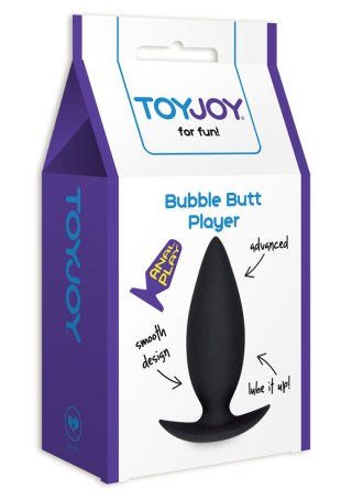 Korek analny silikonowy ToyJoy Bubble Butt Player Advanced czarny 10 cm