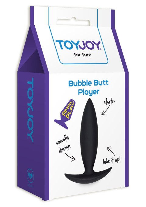 Korek analny silikonowy ToyJoy Bubble Butt Player Starter czarny 10 cm