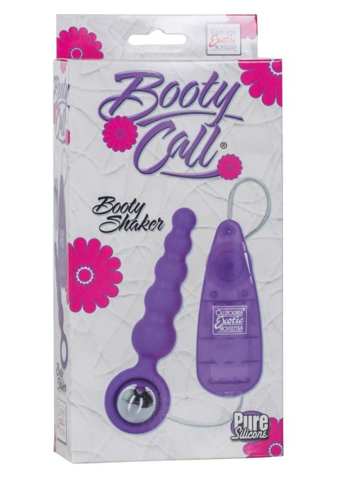 Korek analny wibrujący silikonowy Booty Call Booty Shaker fioletowy 10 cm