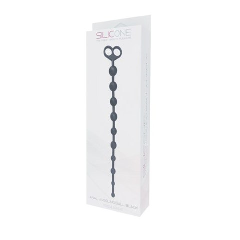 Korek analny z kulkami silikonowy Toyz4lovers czarny 33 cm