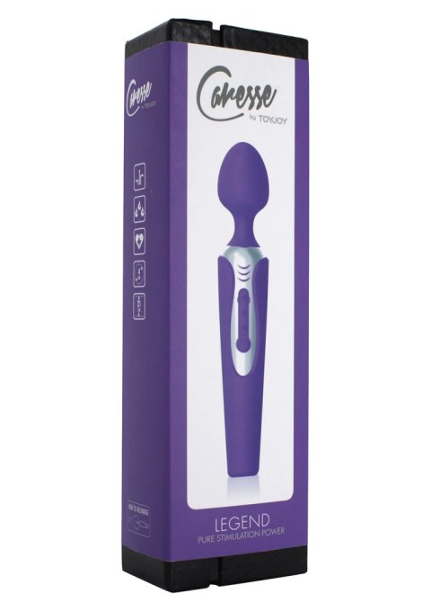 Masażer silikonowy ToyJoy Legend fioletowy 21 cm USB wodoodporny