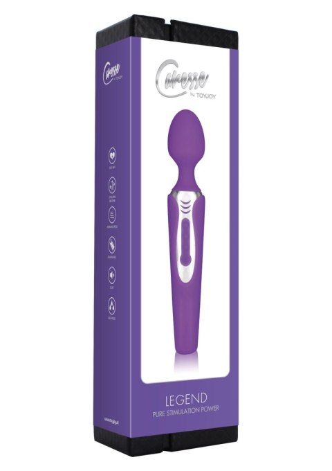 Masażer silikonowy ToyJoy Legend fioletowy 21 cm USB wodoodporny