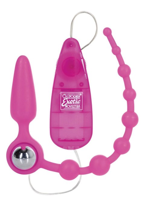 Plug analny wibrujący Booty Call Booty Double Dare silikonowy różowy