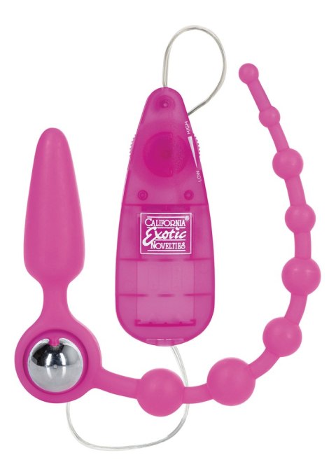 Plug analny wibrujący Booty Call Booty Double Dare silikonowy różowy