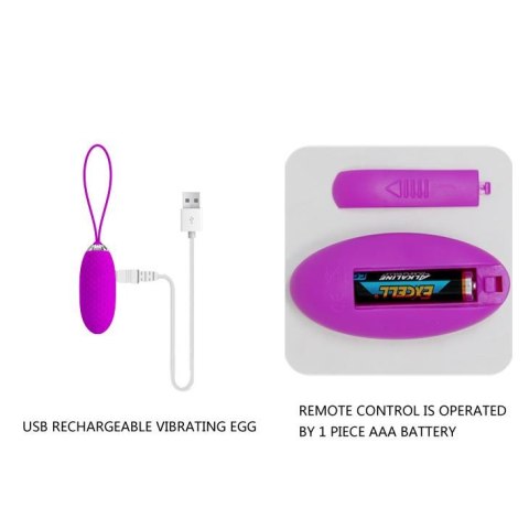 Bezprzewodowe wibrujące jajko Pretty Love Joanna USB 12 funkcji