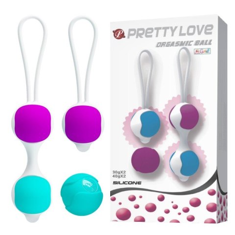 Kulki Kegla Pretty Love silikonowe liliowe turkusowe 10 cm